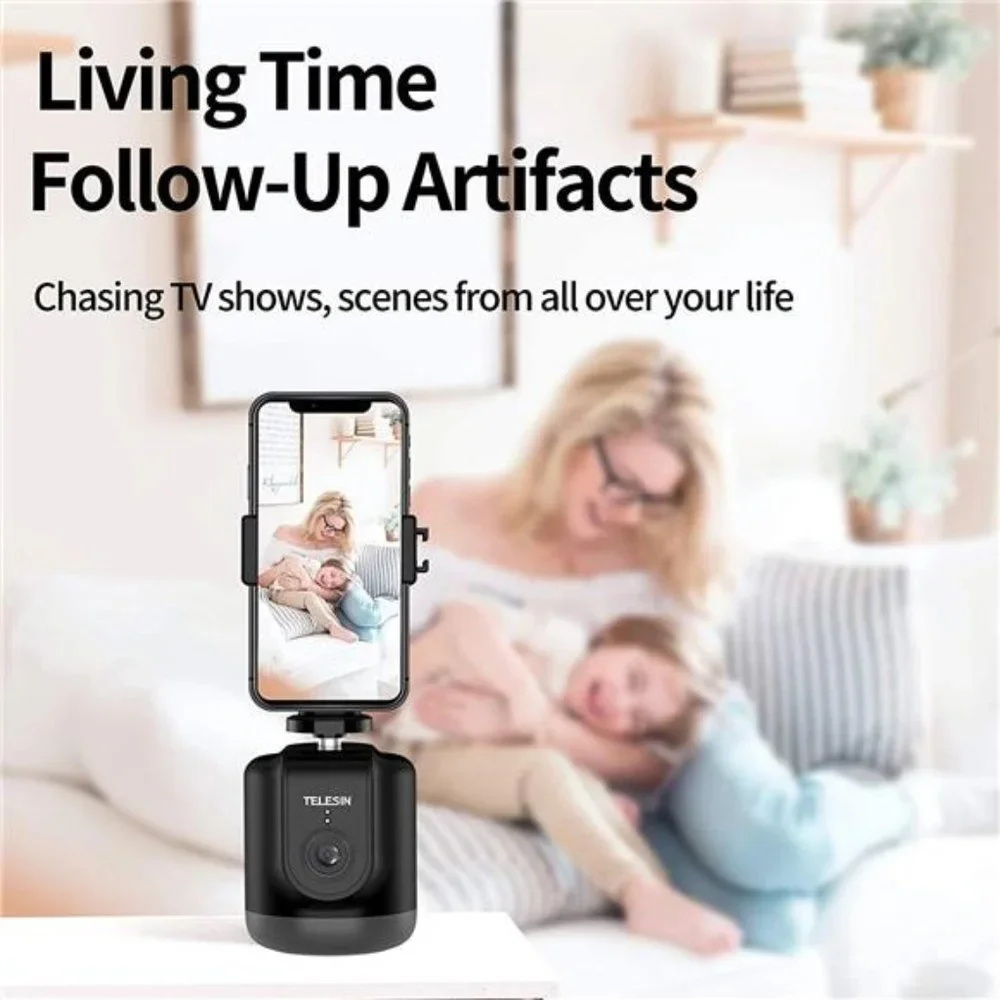 Auto Tracking Tripod with Remote, 360 Rotation, Robot Mount Holder